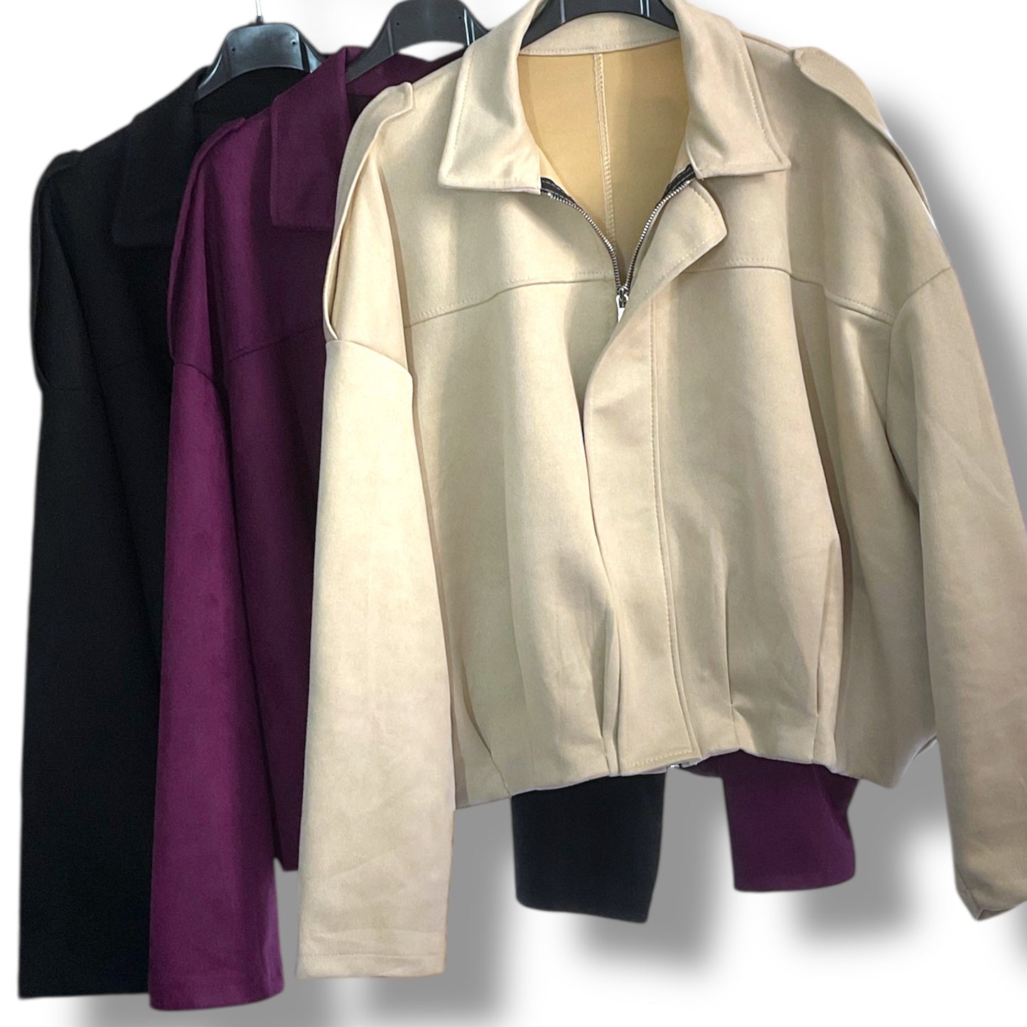 Oversized Faux Suede Jacket