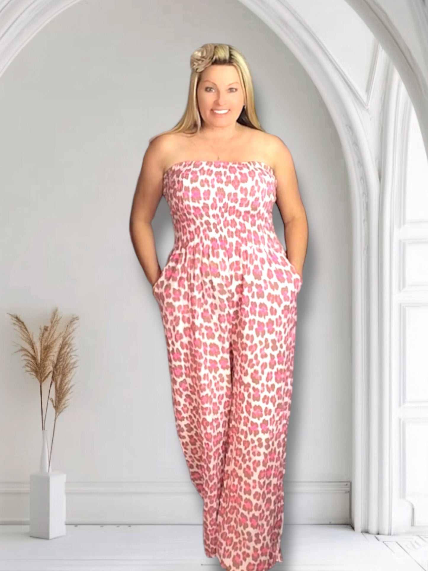Pippa Cheesecloth Neon Animal Print Jumpsuit