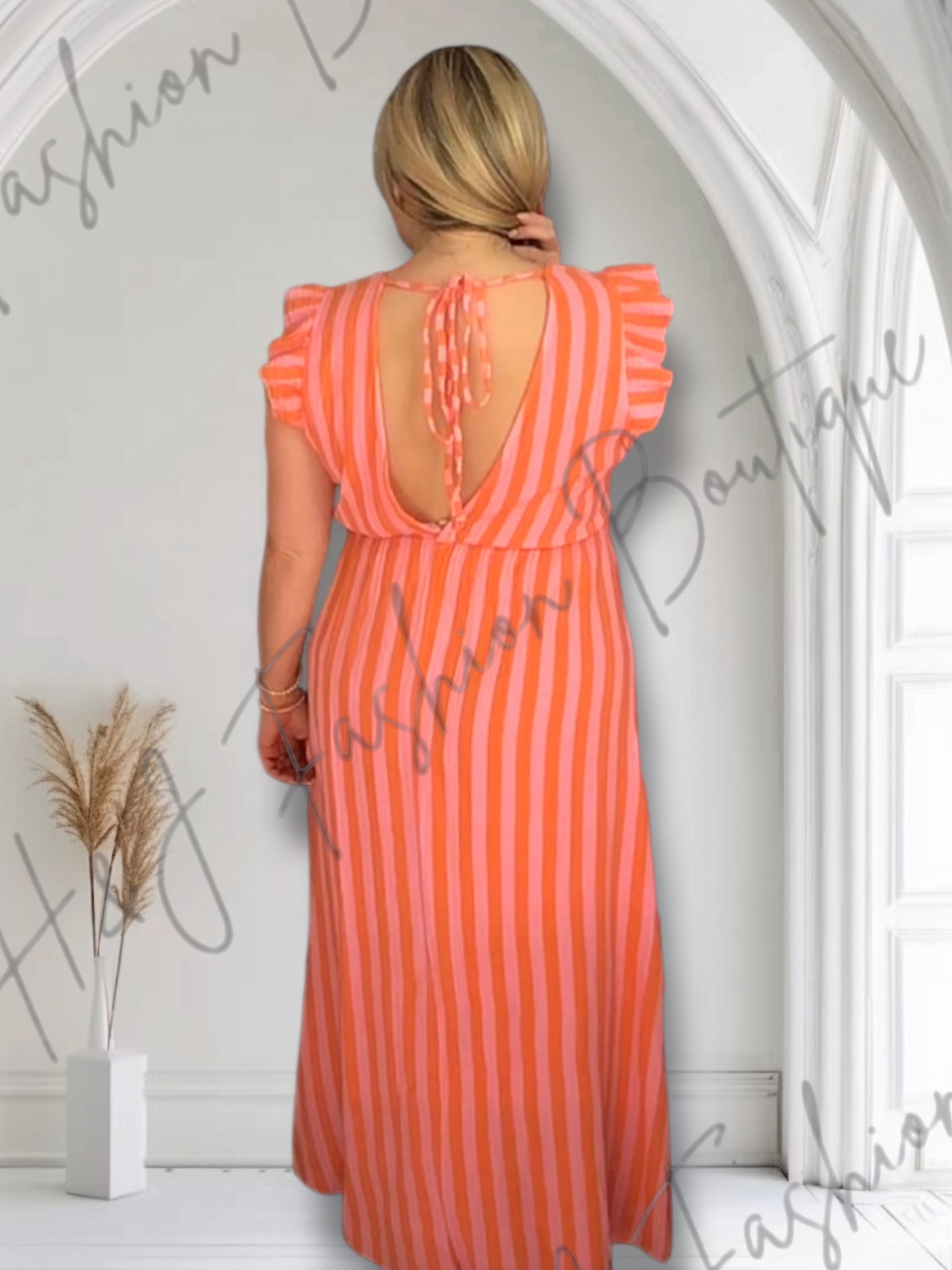 Tracy Neon V Back Dress