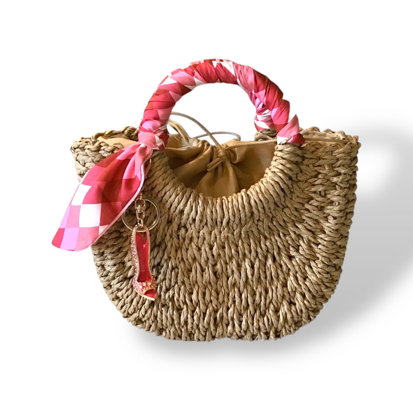 Cynthia Small Basket Bag with Twilly & Charm