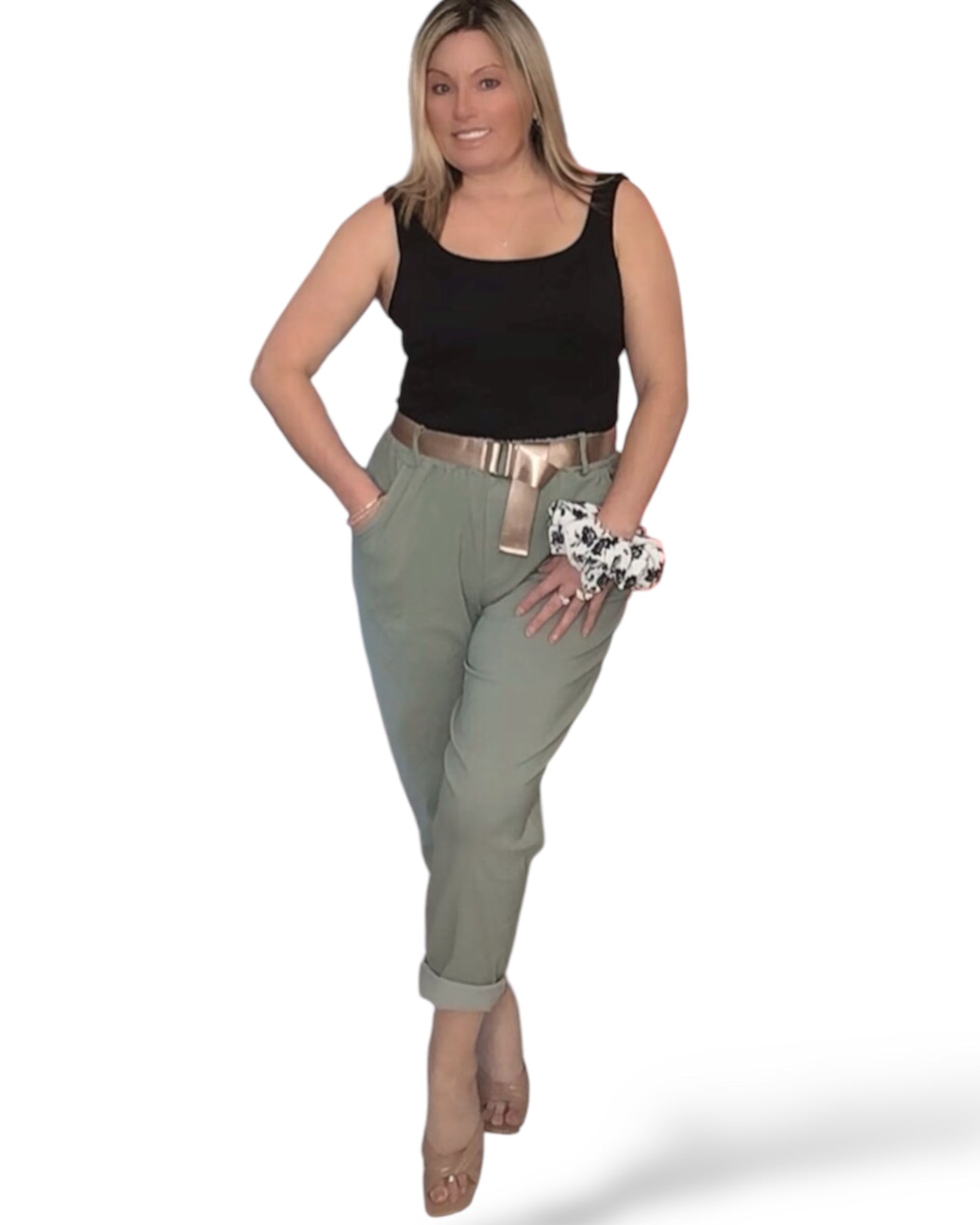 Peggy. Magic Trousers with Gold Belt