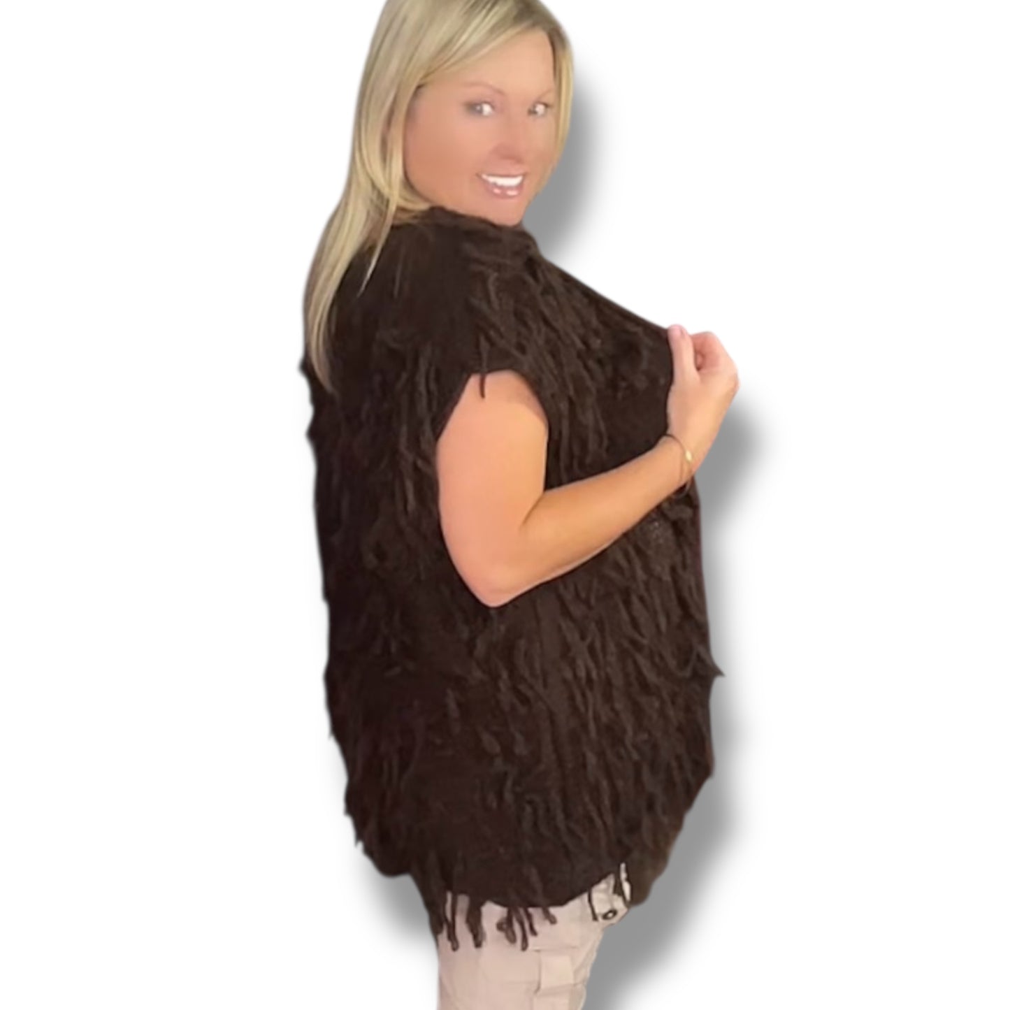 Loop Knitted Waistcoat (Millie)