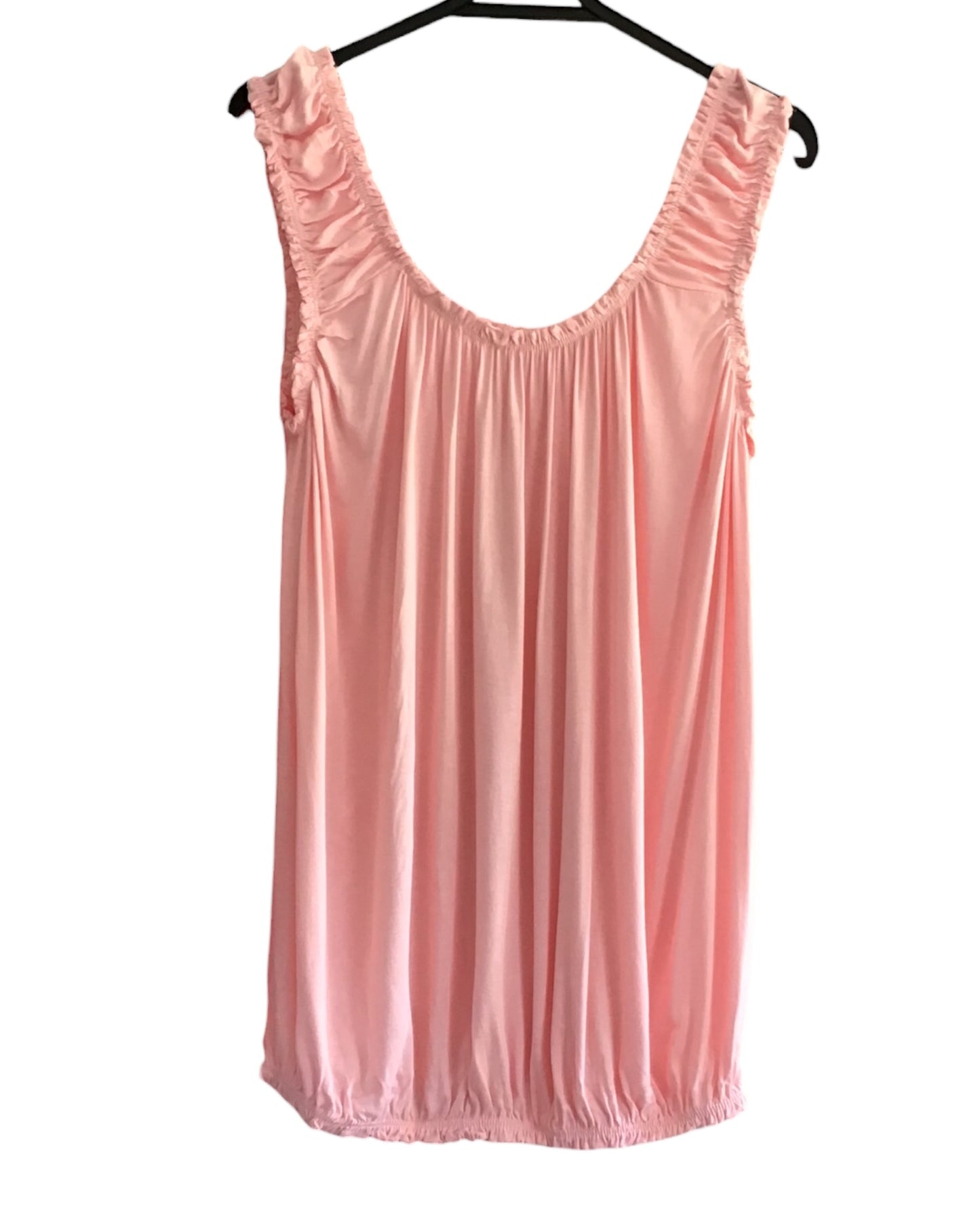 Sally. Bubble Elastic Neck Vest Top