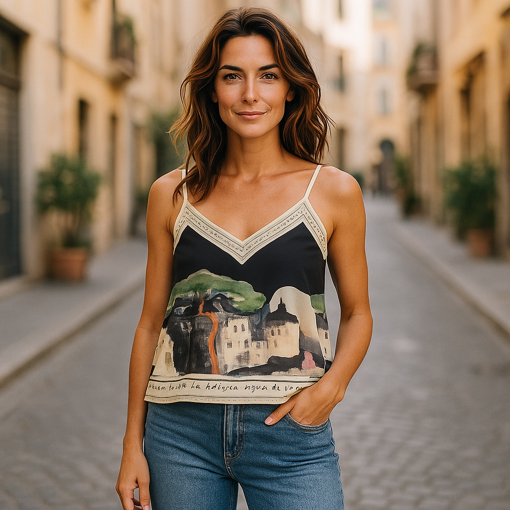 Tiara. Print Camisole Top