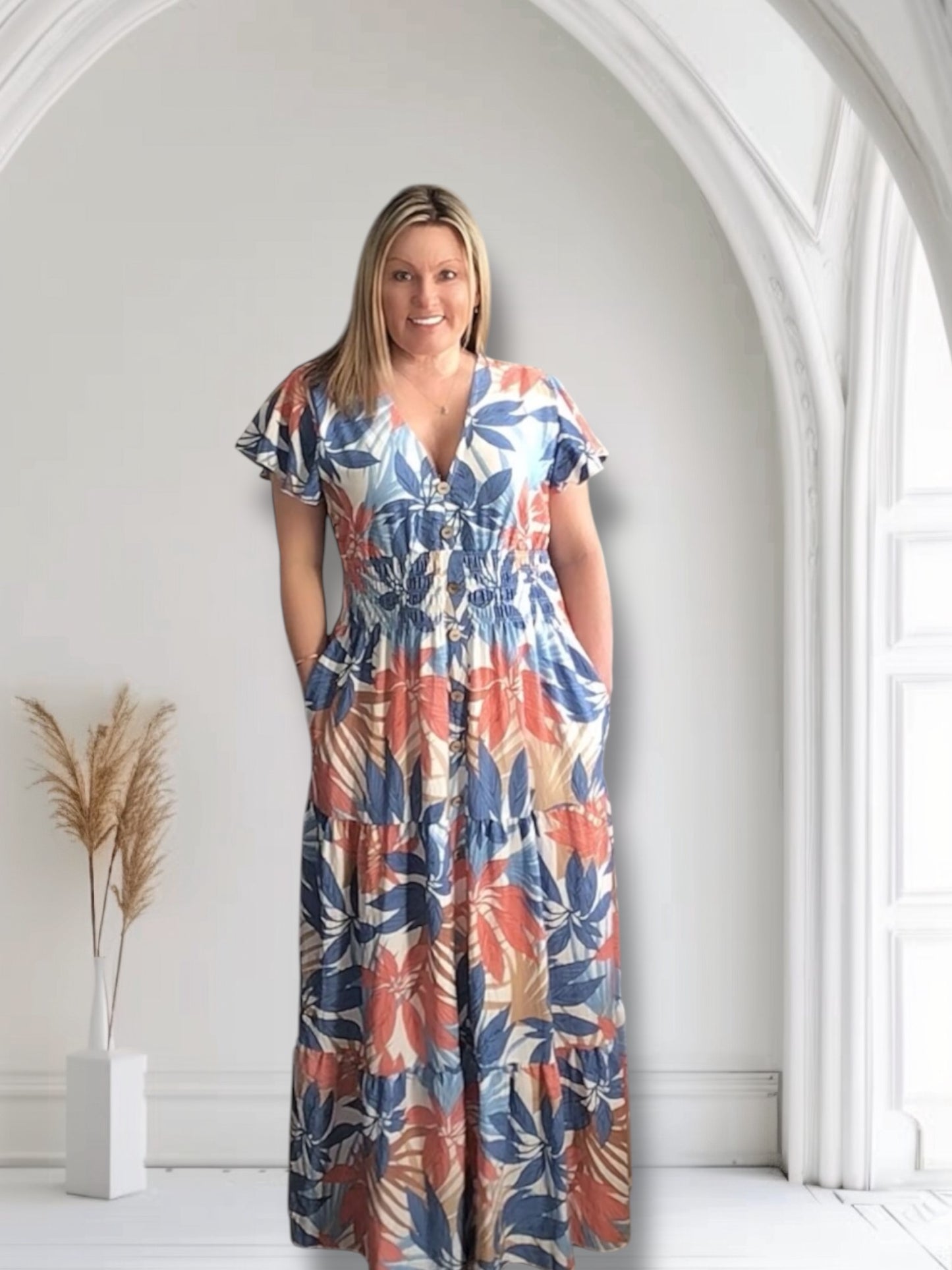 Corinne. Maxi Dress with Pockets