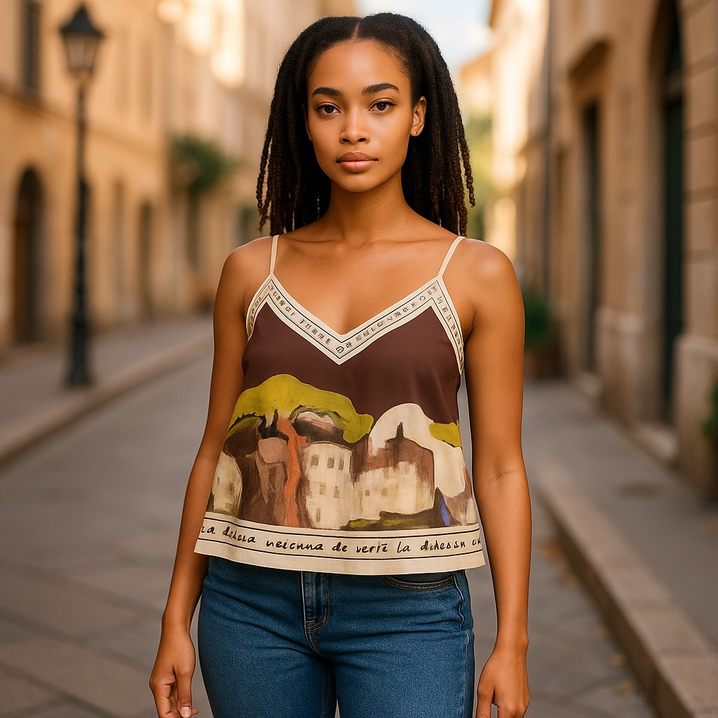 Tiara. Print Camisole Top