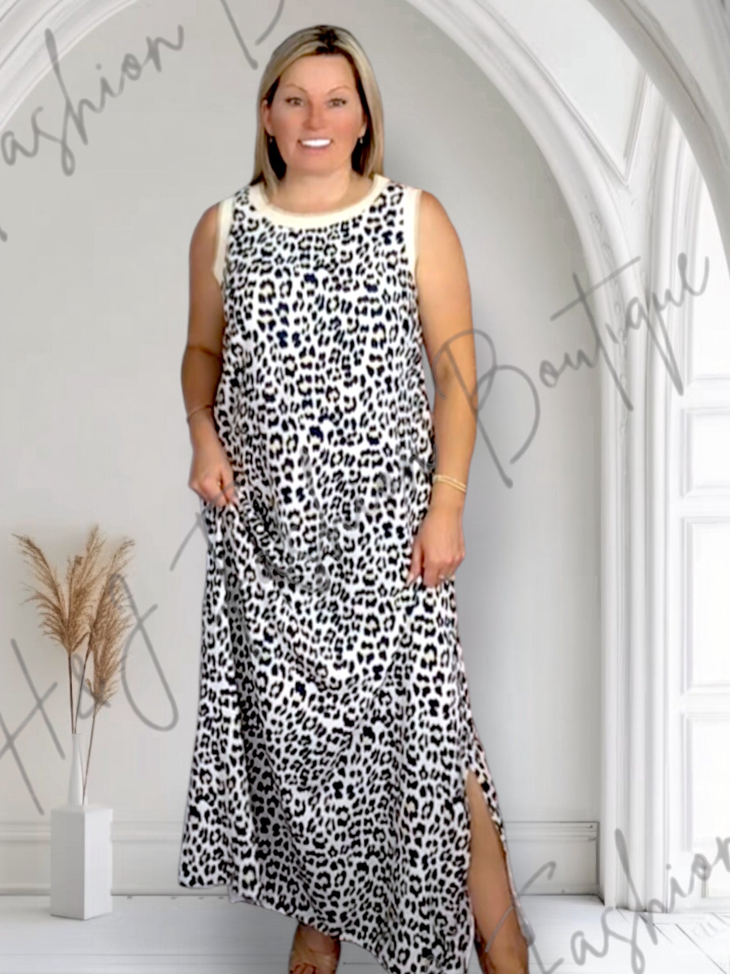 Olivia Animal Print Maxi Dress