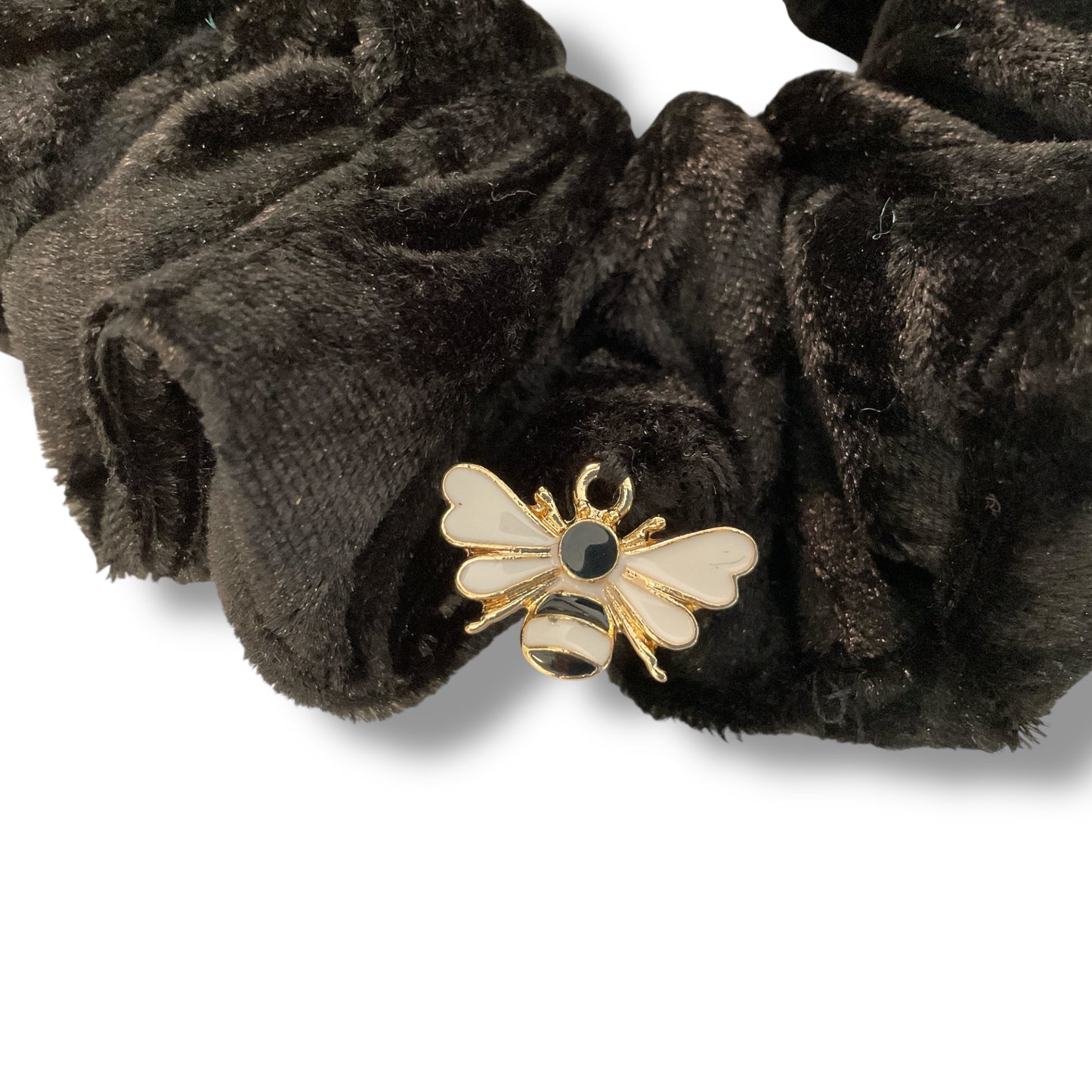 X Large Velvet Hair Scrunchie (Black Velvet)