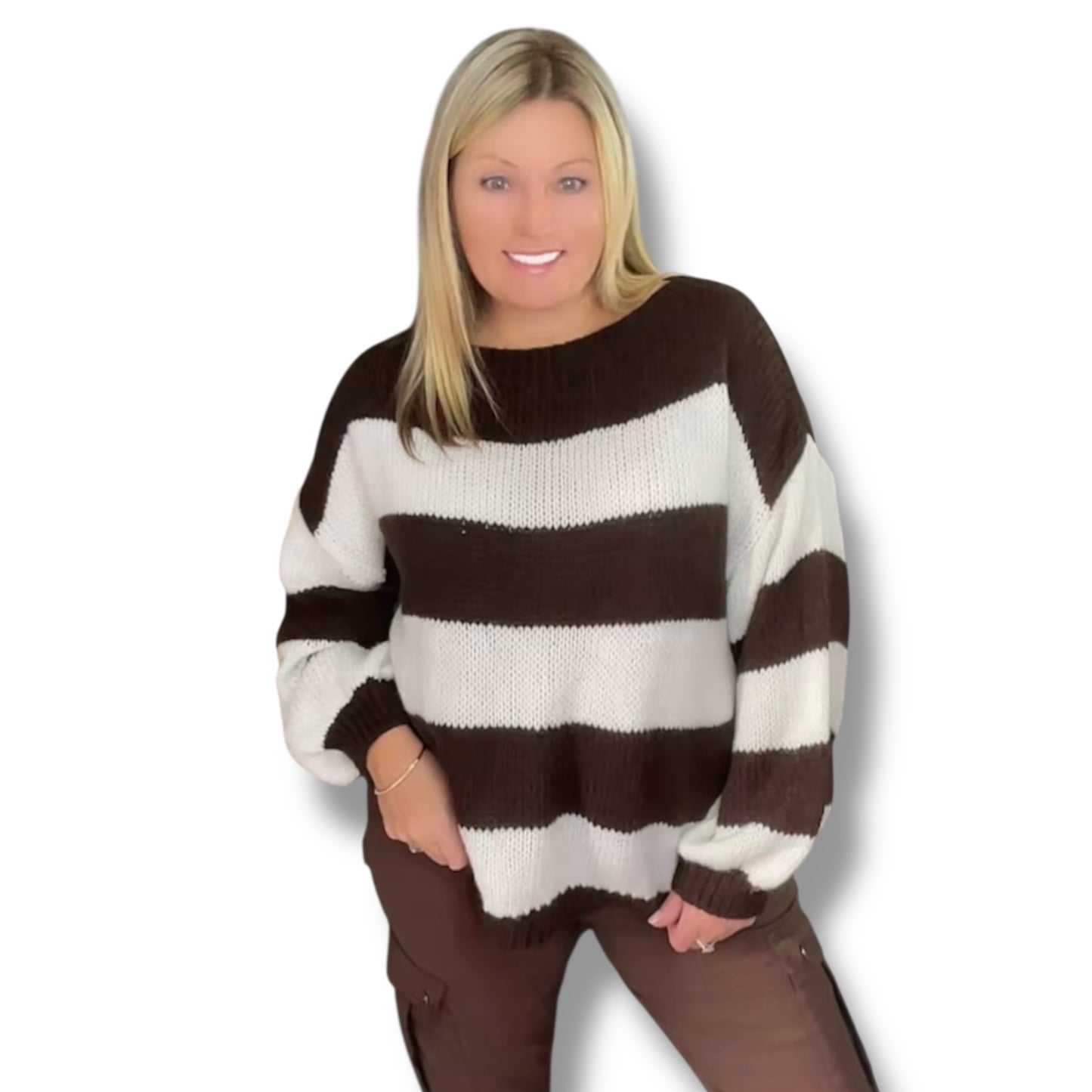 Soft Knit Striped Jumper (Cordelia)
