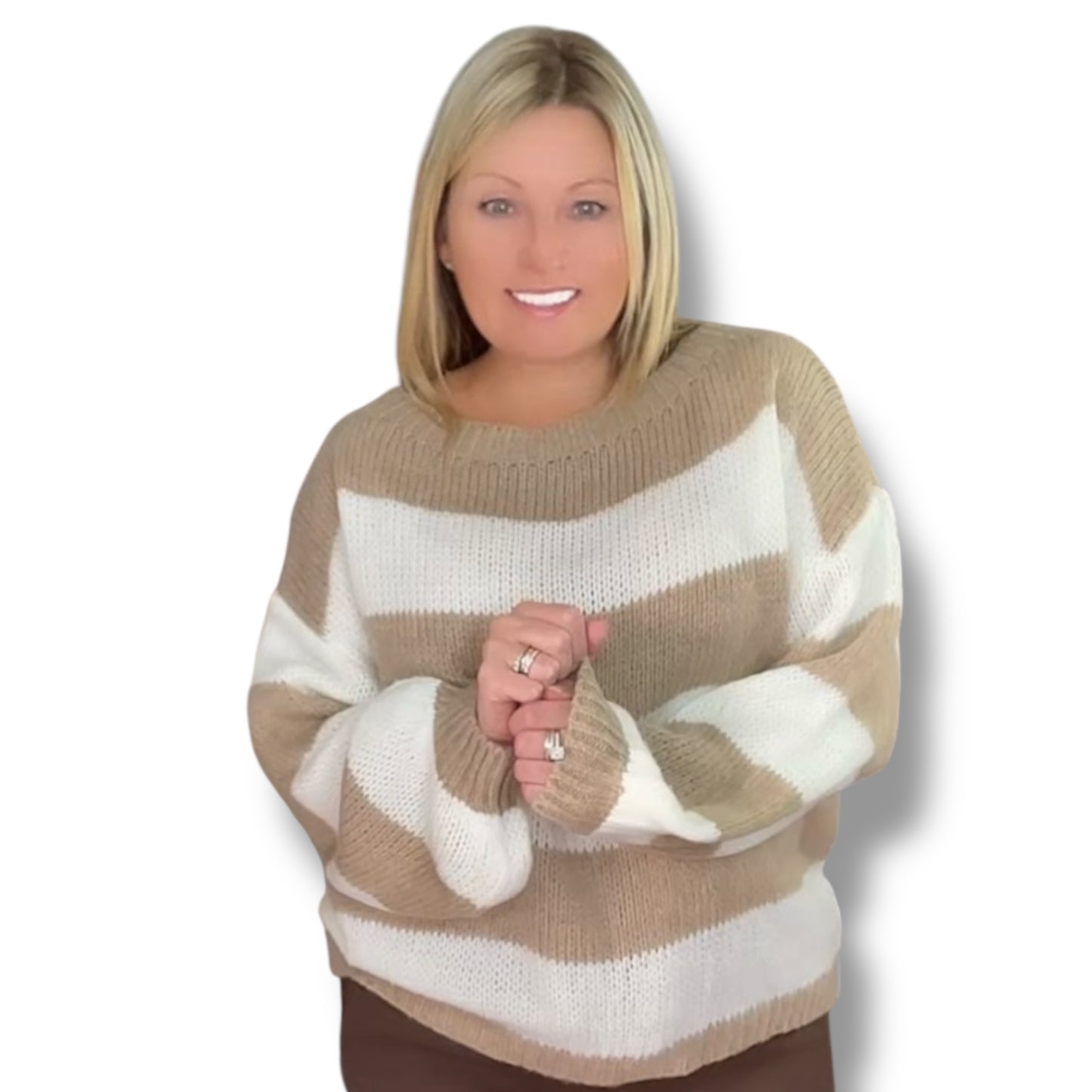 Soft Knit Striped Jumper (Cordelia)