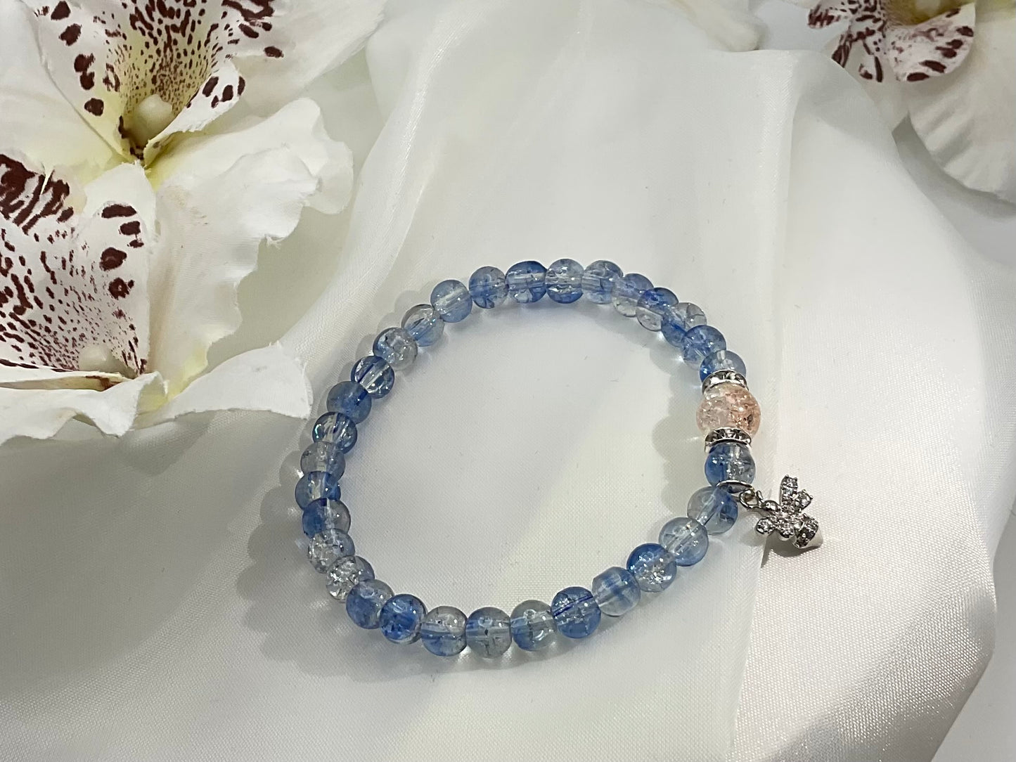 Blue Meadow Bee Bracelet