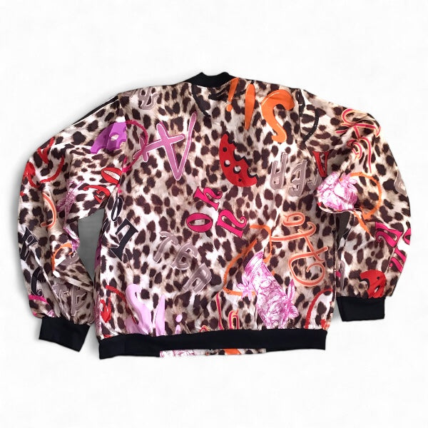 Bonnie Lightweight Animal Print Bomber Jacket