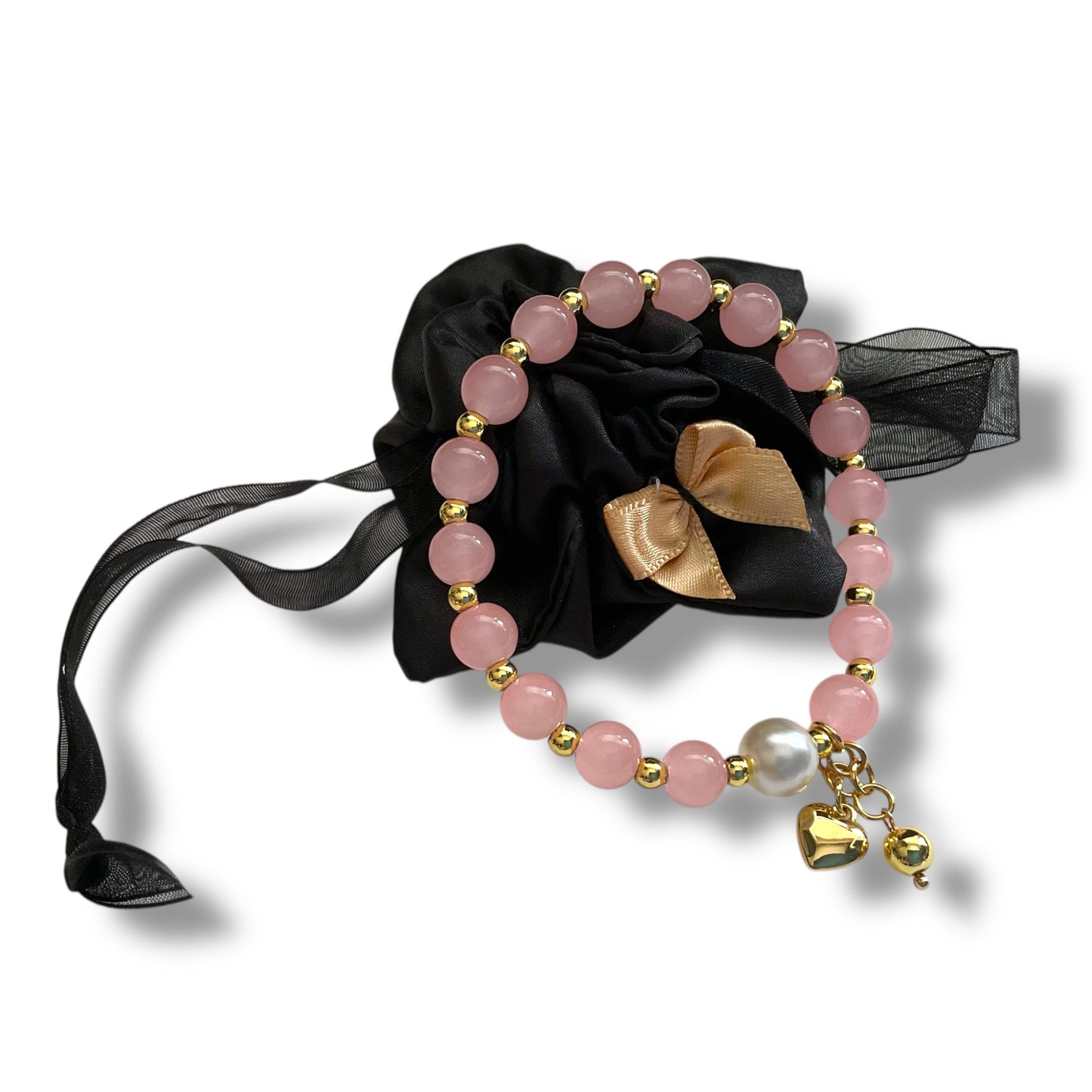 Smooth Pink. Charmayne Beaded Bracelet