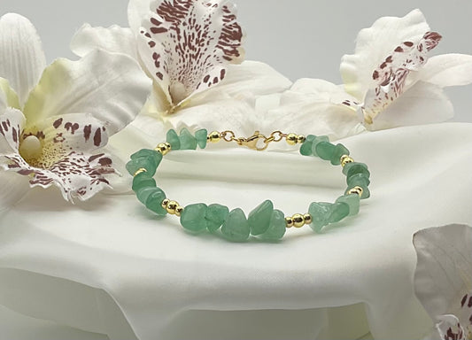 Harmony Crystal Bangle – Green Aventurine