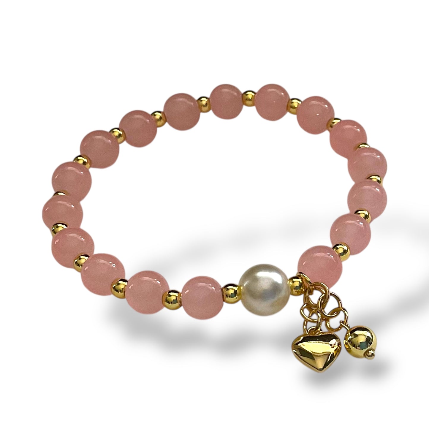 Smooth Pink. Charmayne Beaded Bracelet