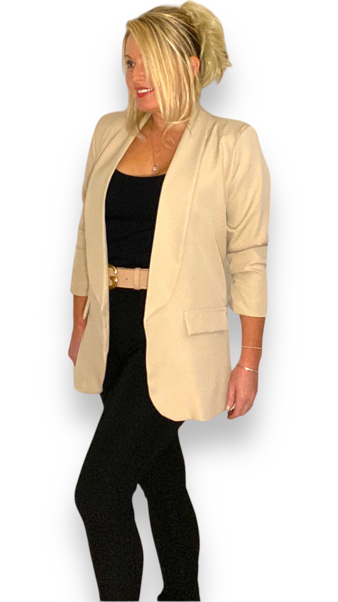 The Blazer. Ruched Sleeve Blazer
