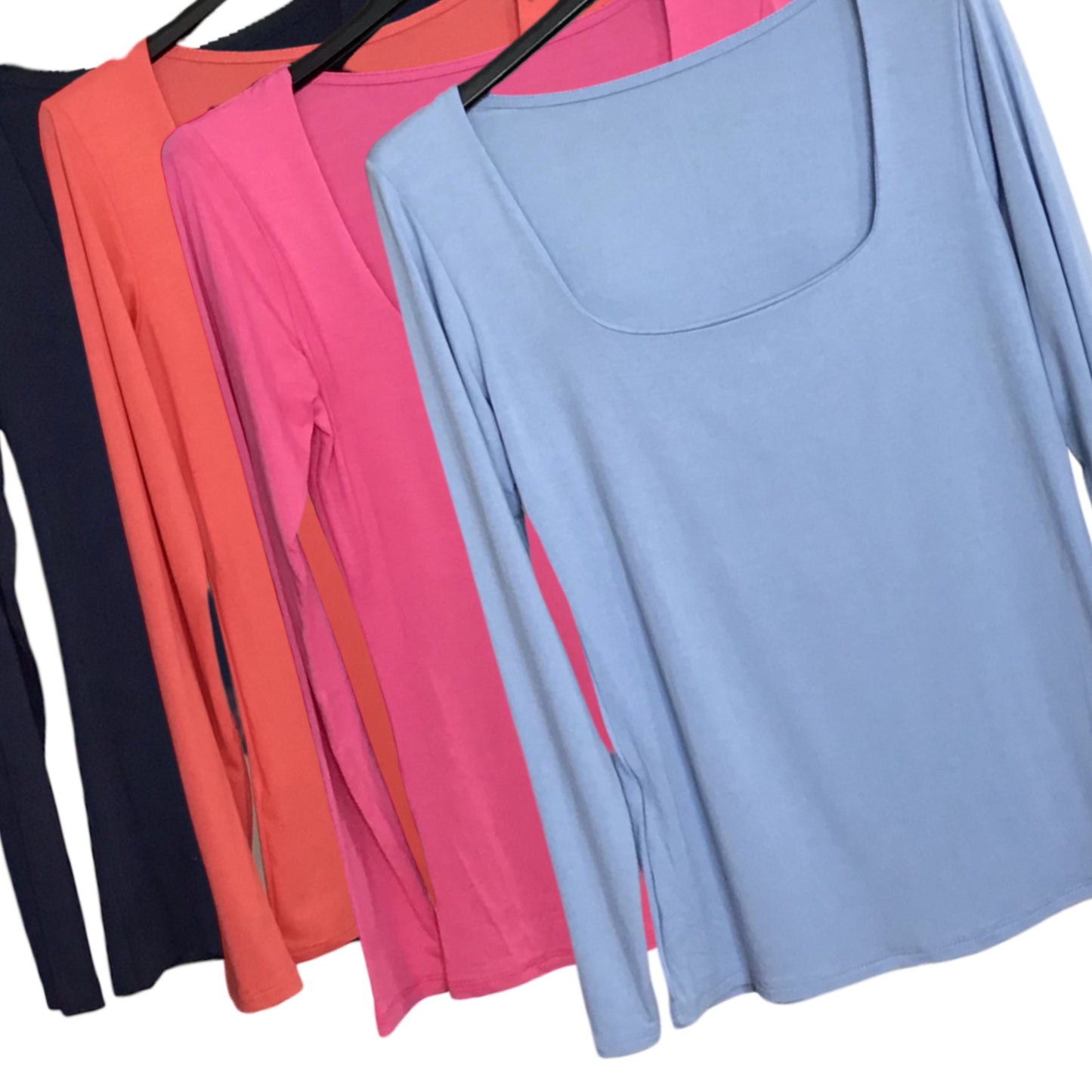 Bryony. Square Neck Long Sleeve Essential Top