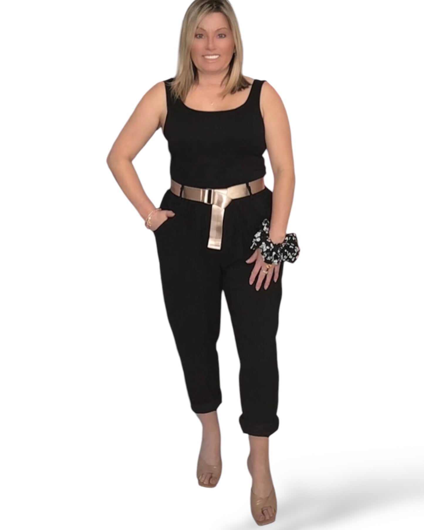 Peggy. Magic Trousers with Gold Belt
