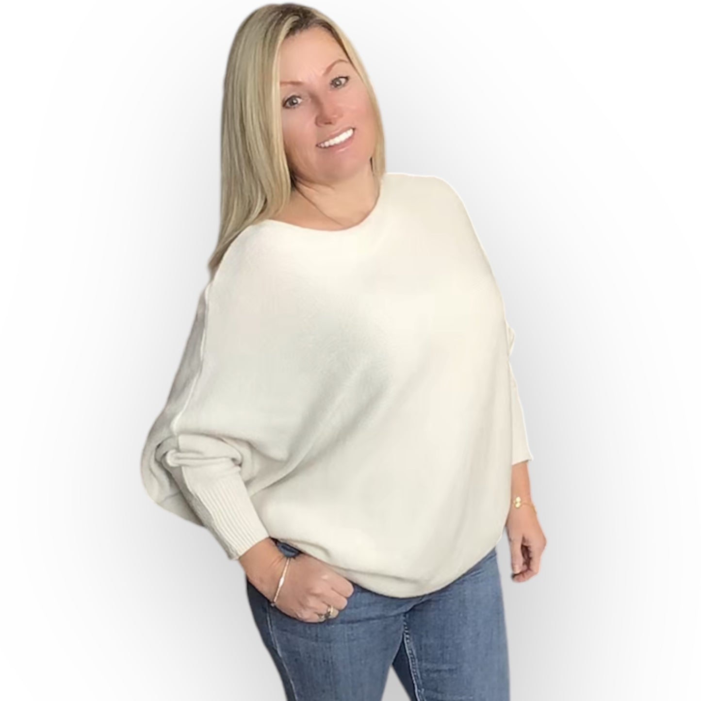 Aurora. Super soft batwing sweater