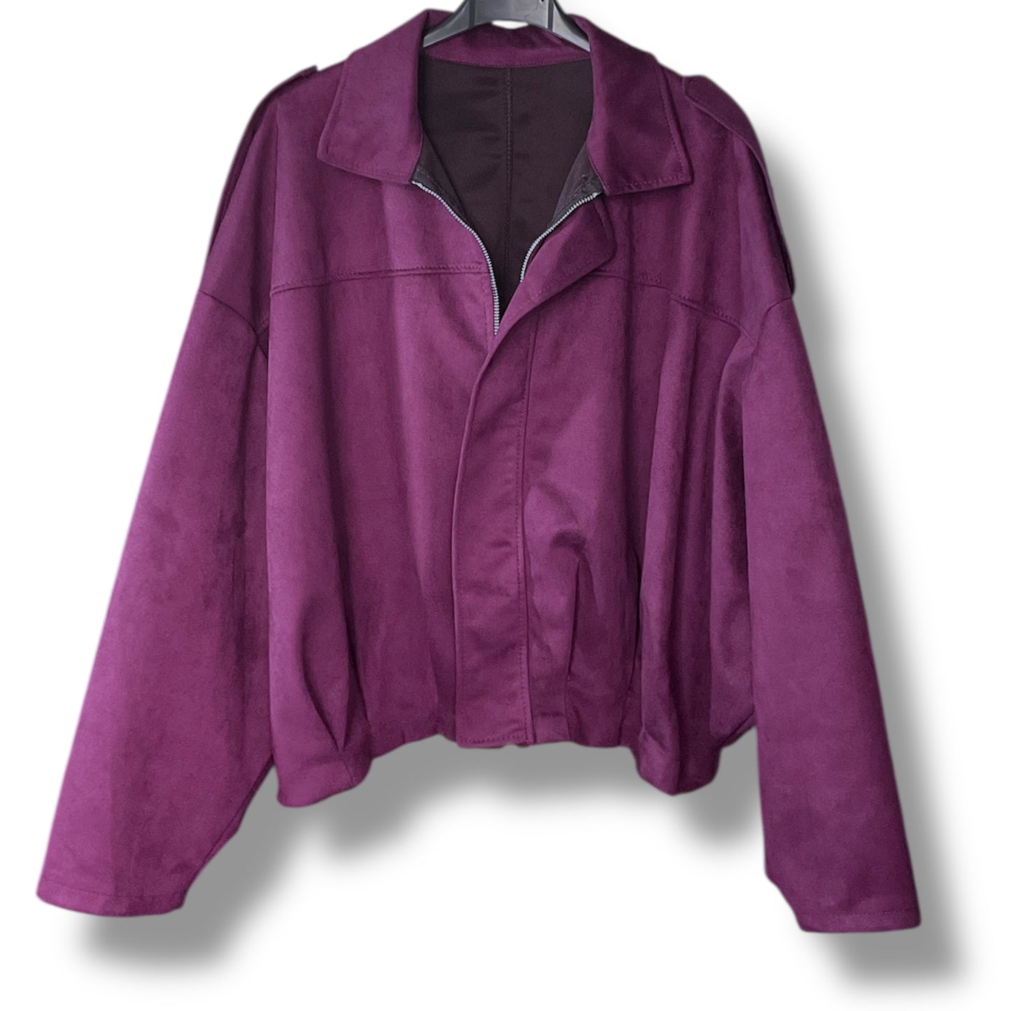 Oversized Faux Suede Jacket