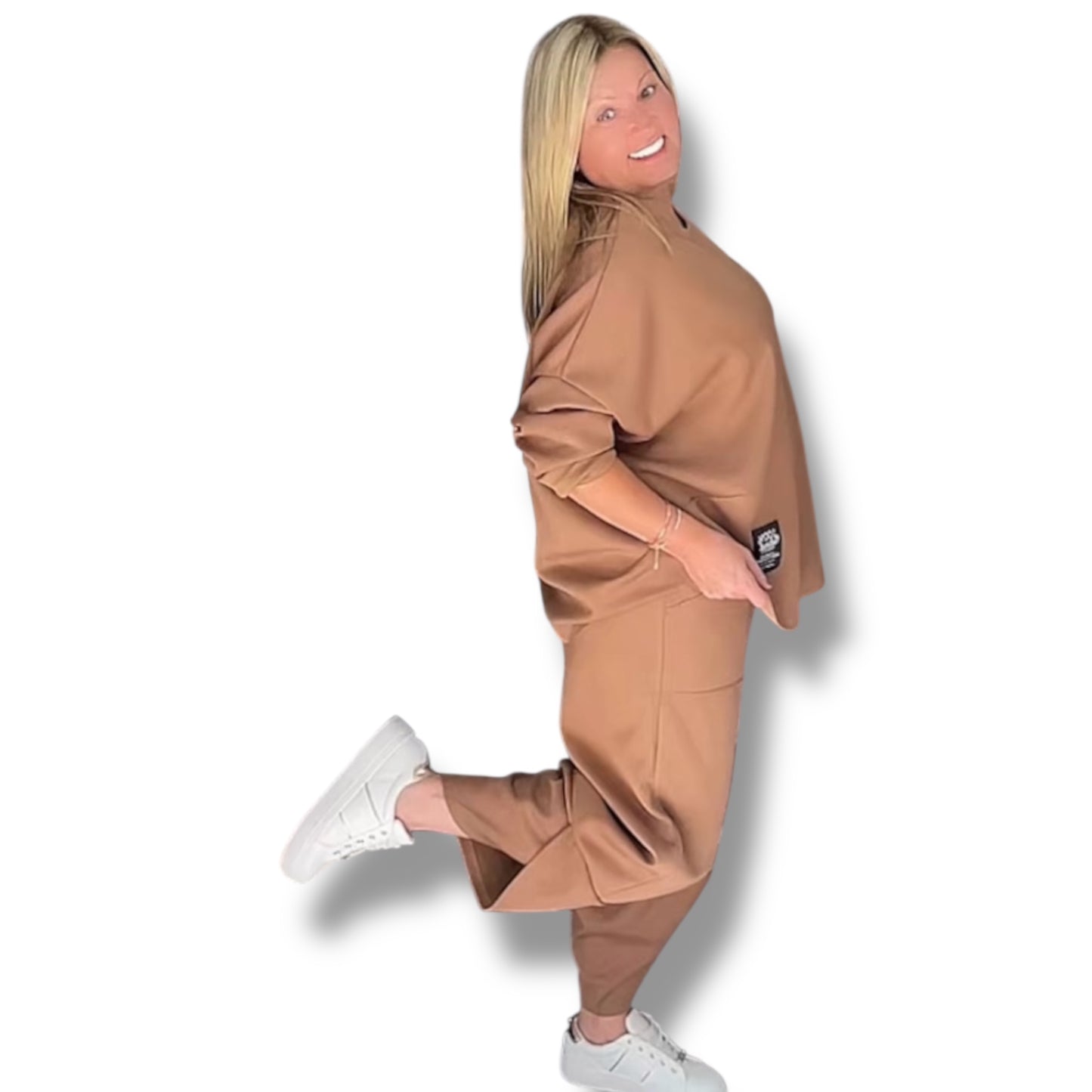 Co-Ord Long Sleeve Top & Tulip Leg Jogger Bottoms (Marcia)