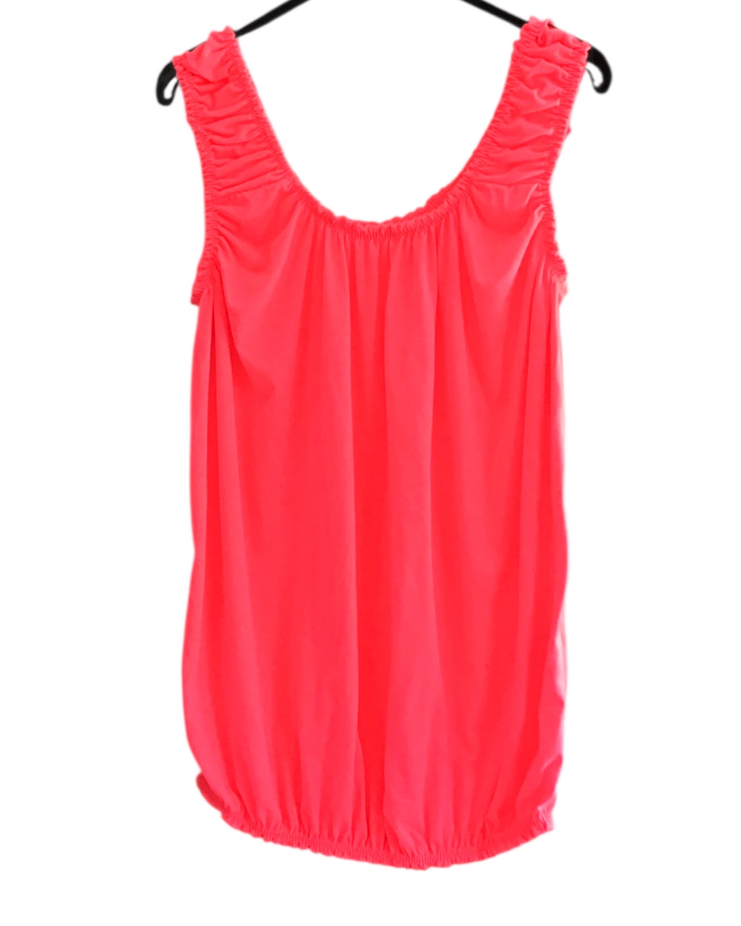 Sally. Bubble Elastic Neck Vest Top