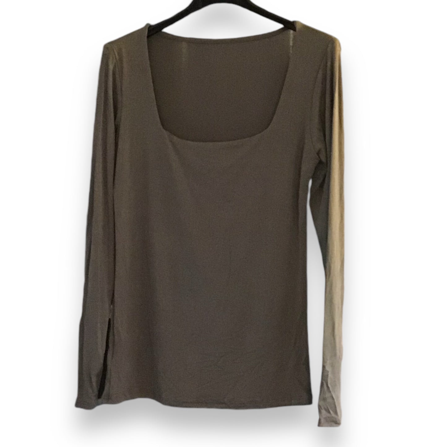 Bryony. Square Neck Long Sleeve Essential Top