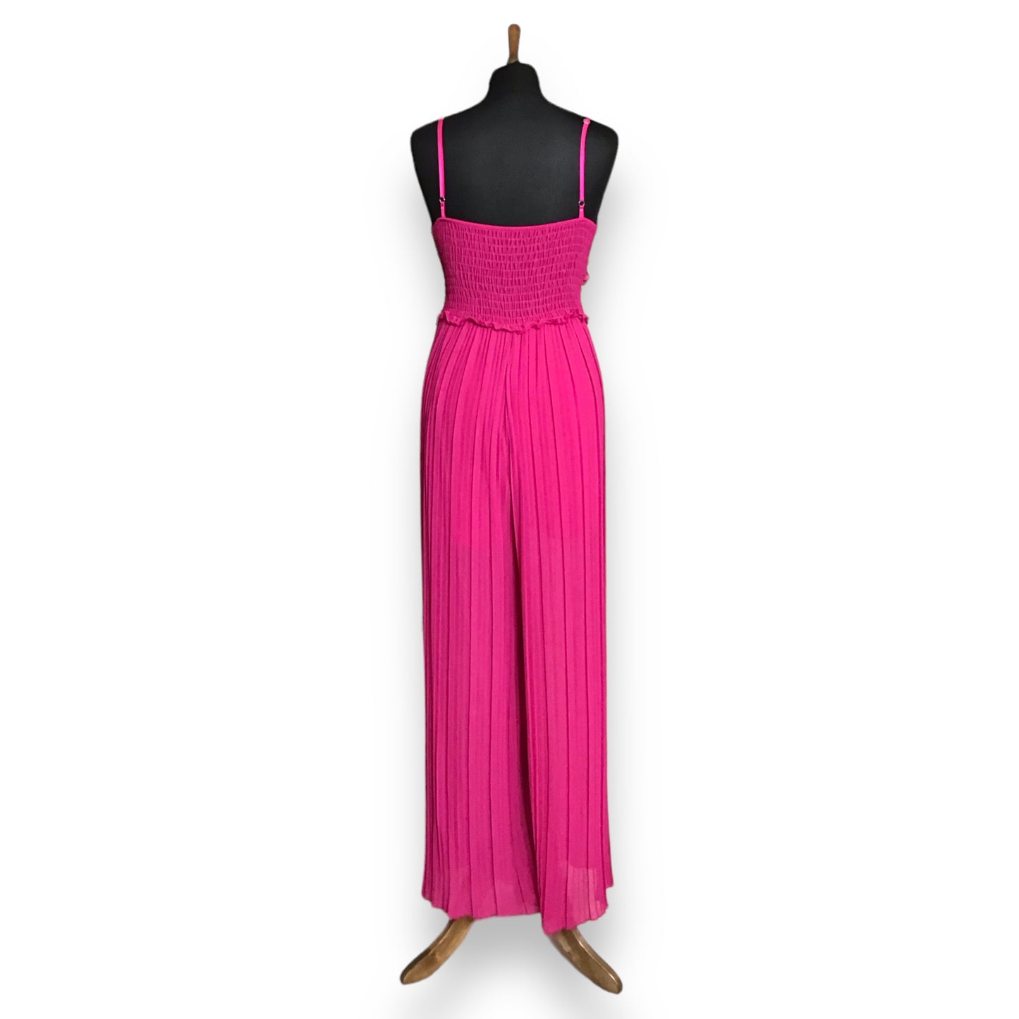 LAYA. Pleated Leg Jumpsuit with Smocked Waistband