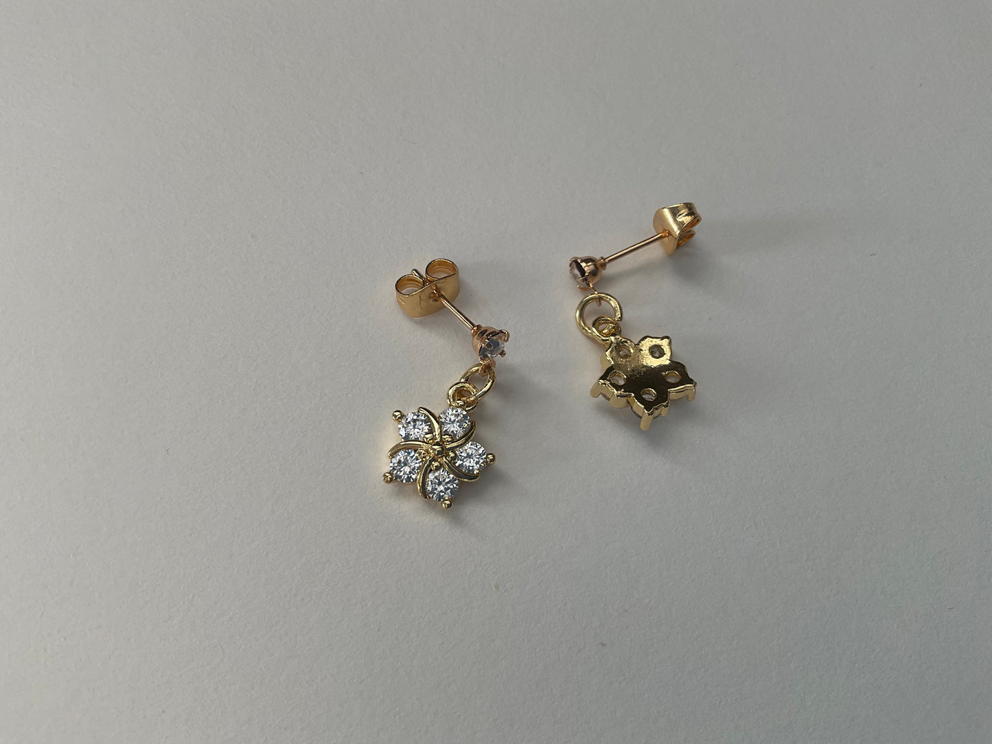 The Elara Earrings — 18k Gold Plated Crystal Drops
