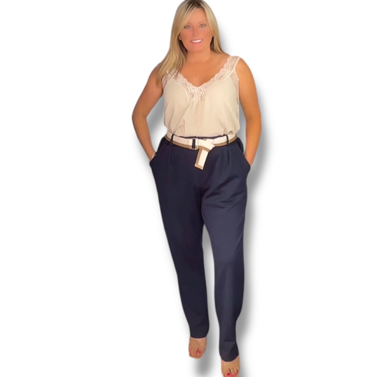 Trousers with Pockets & Belt (Sophie)