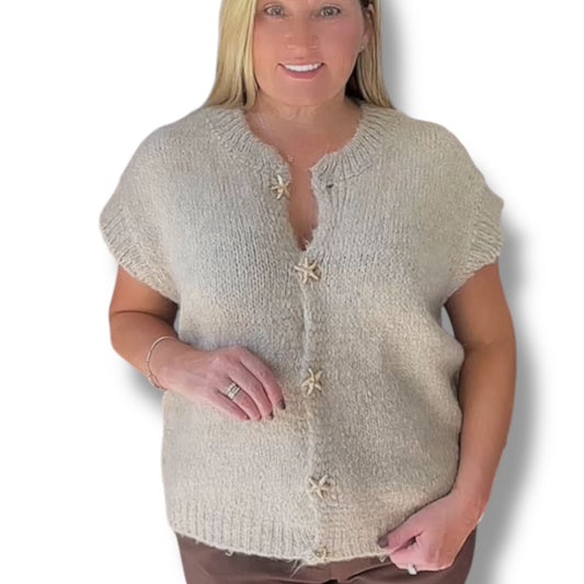 Loulou Soft Knit Starfish Waistcoat
