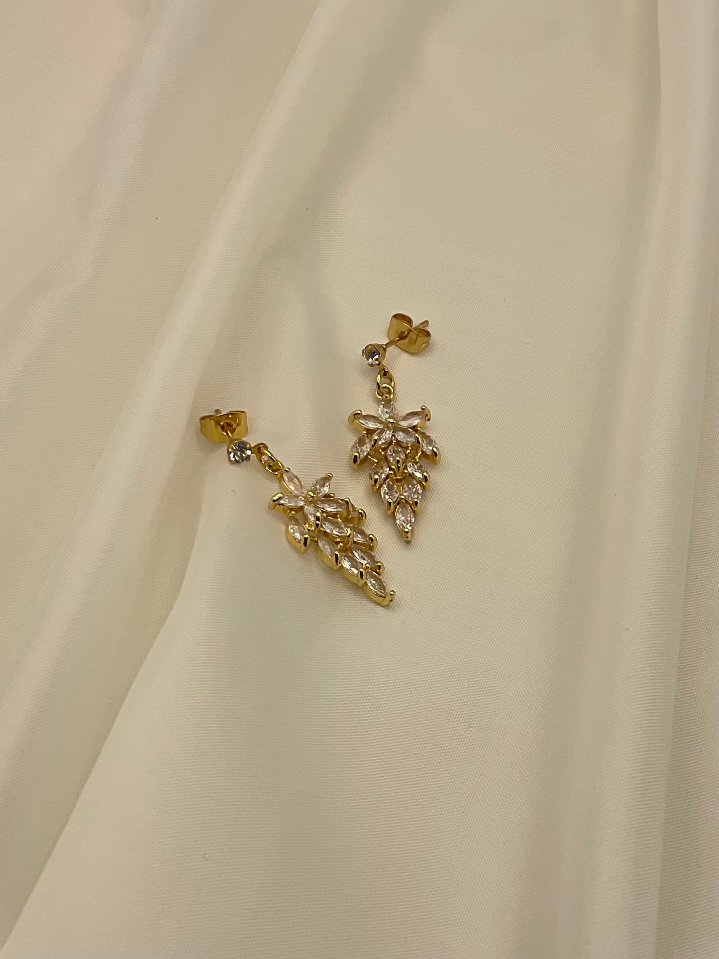Shaye. 18k Gold Plated Drop Earrings ( Handcrafted )