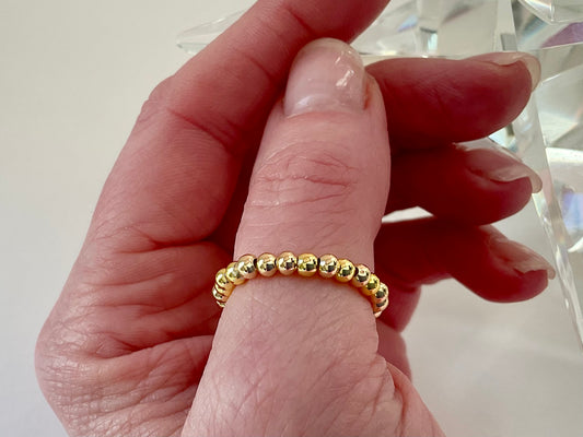 Custom Gold Bead Ring