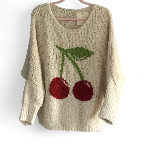 Perrie. Soft & Cozy Cherry Jumper