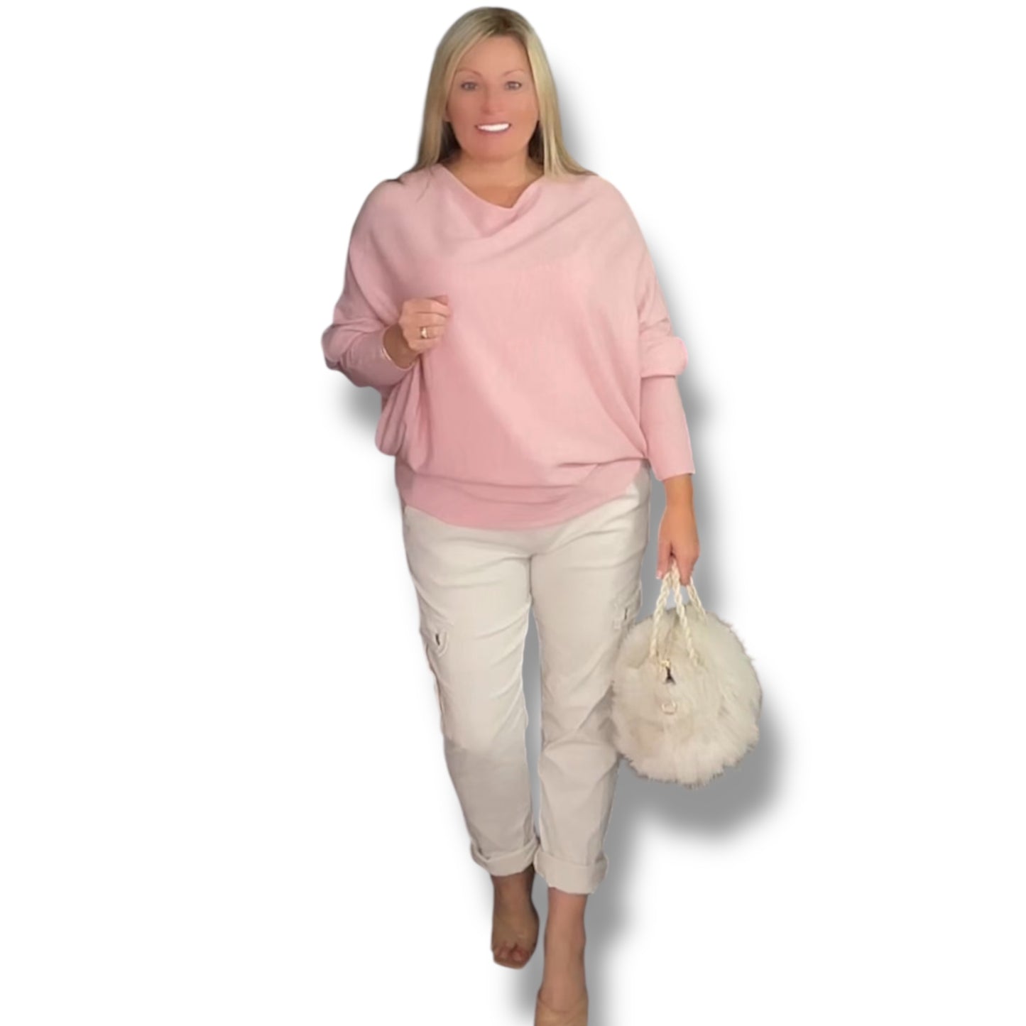 Batwing Soft Fine-knit Sweater. ( Clara )