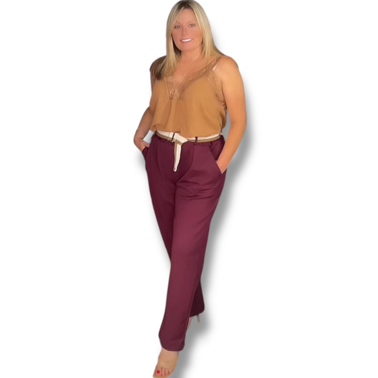 Trousers with Pockets & Belt (Sophie)
