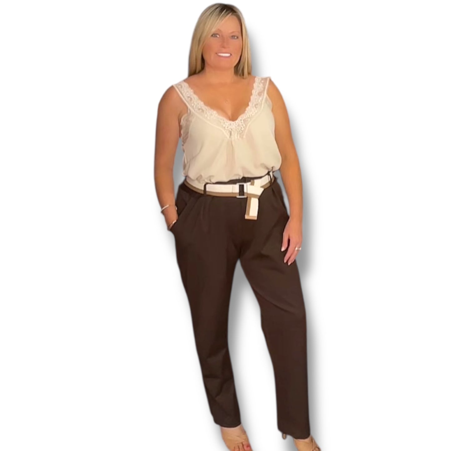 Trousers with Pockets & Belt (Sophie)