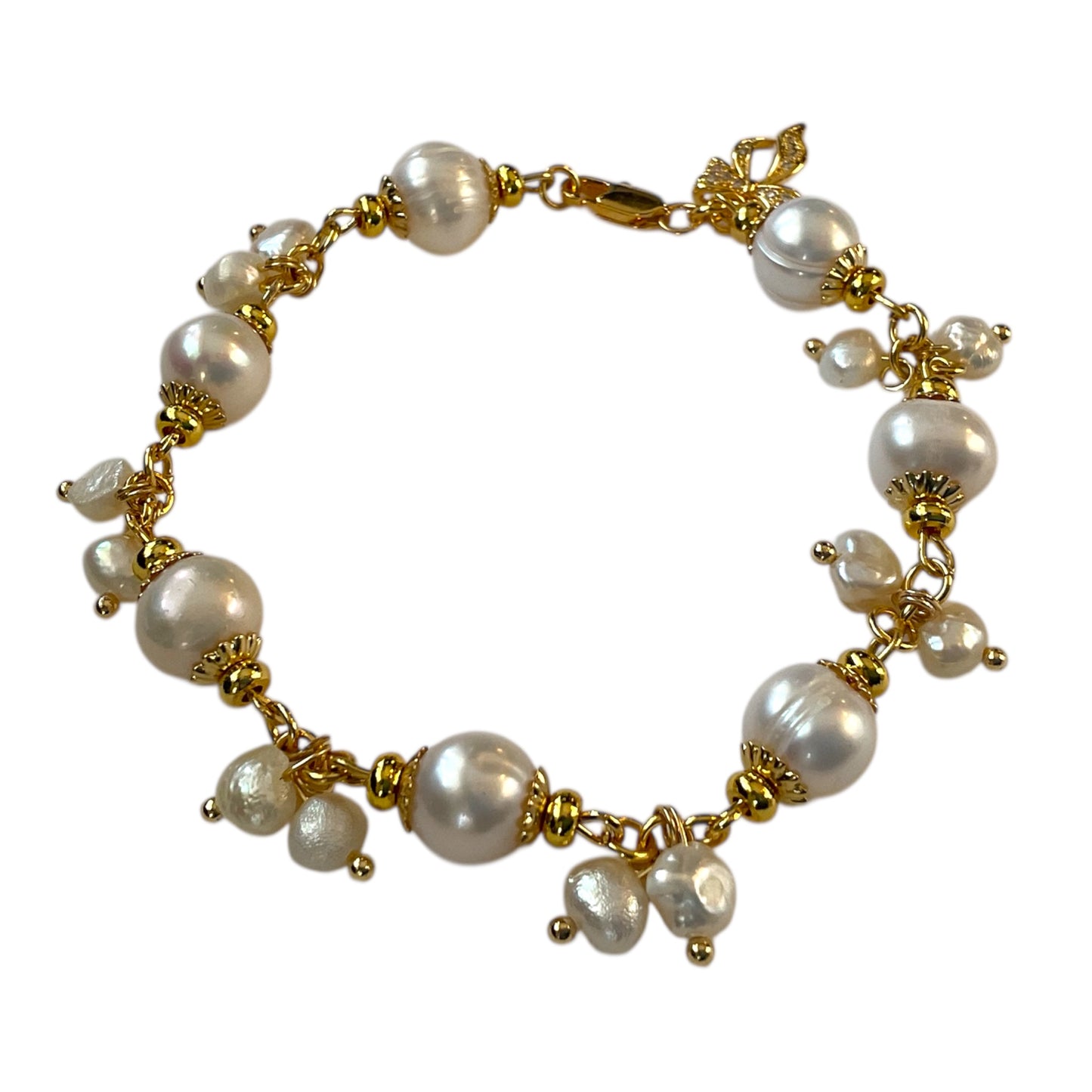 The Pearl Whisper Bow Bracelet