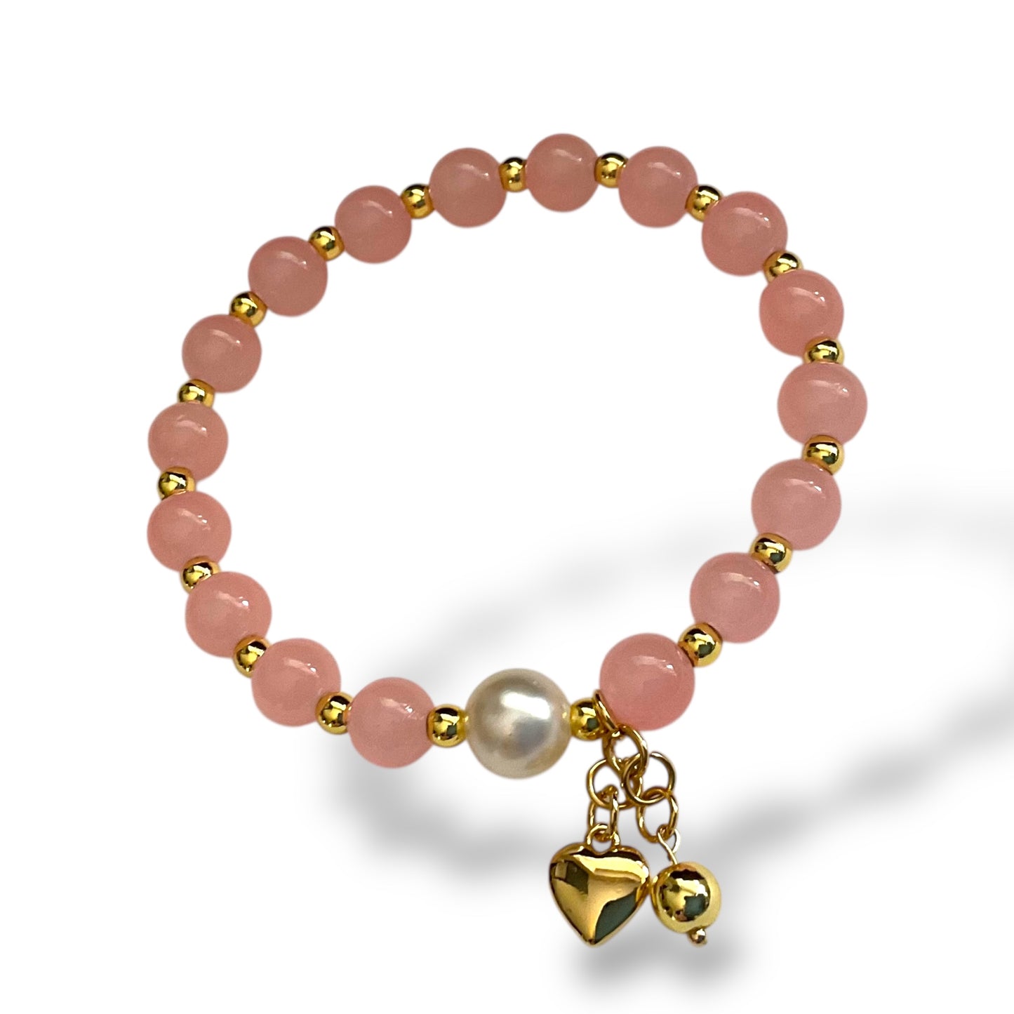 Smooth Pink. Charmayne Beaded Bracelet