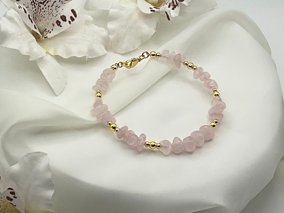 Harmony Crystal Bangle – Rose Quartz