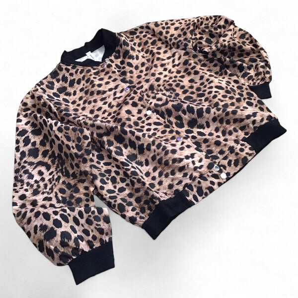 Bonnie Lightweight Animal Print Bomber Jacket