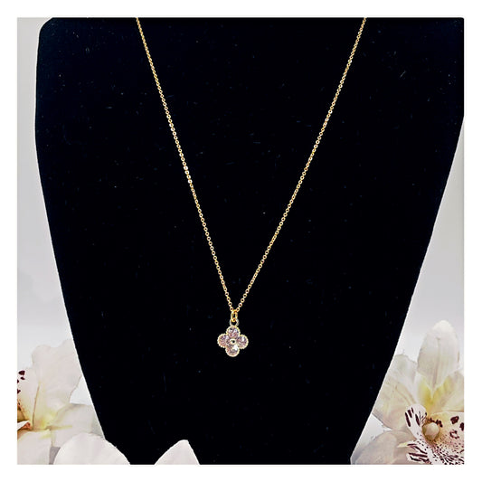 Golden Clover Spark Necklace