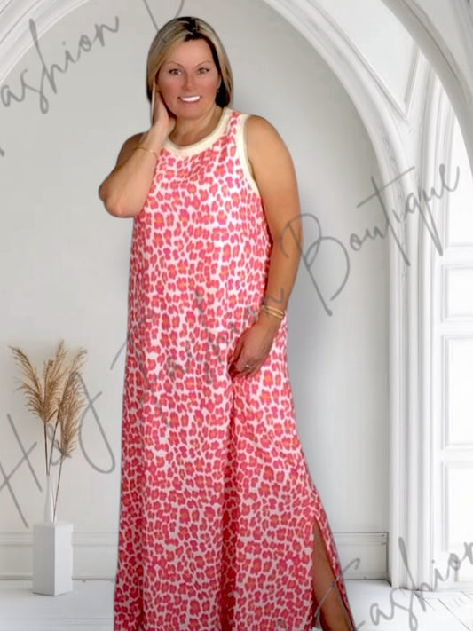 Olivia Animal Print Maxi Dress