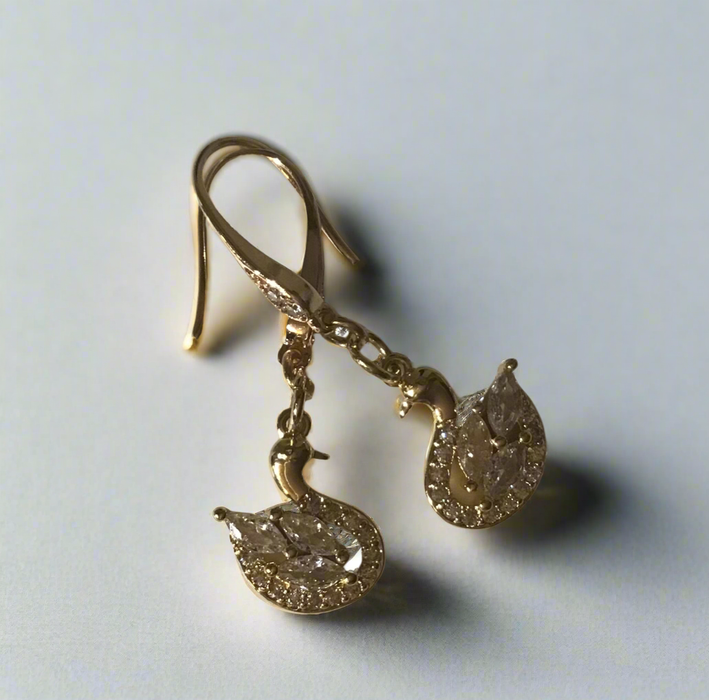 Shaye. 18k Gold Plated Drop Earrings ( Handcrafted )