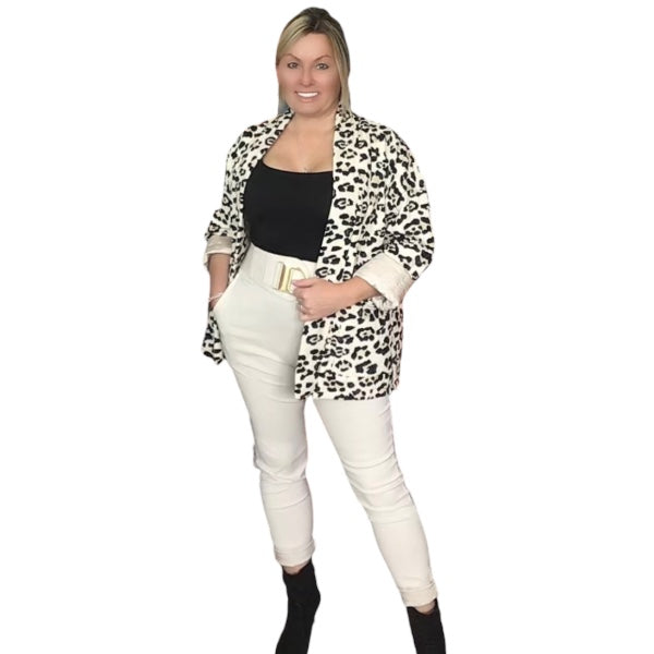 Page. Animal Print Quilted Jacket with Pockets