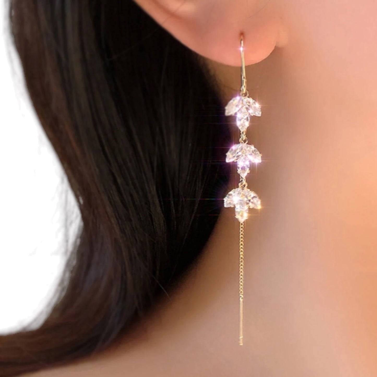 Maple leaf Threader Earrings