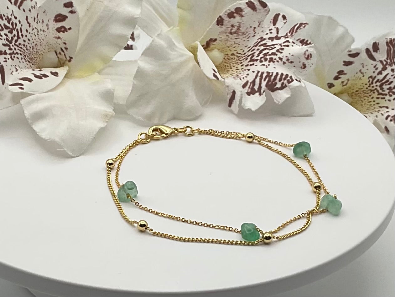 Whisper Layer Bracelet – Green Aventurine