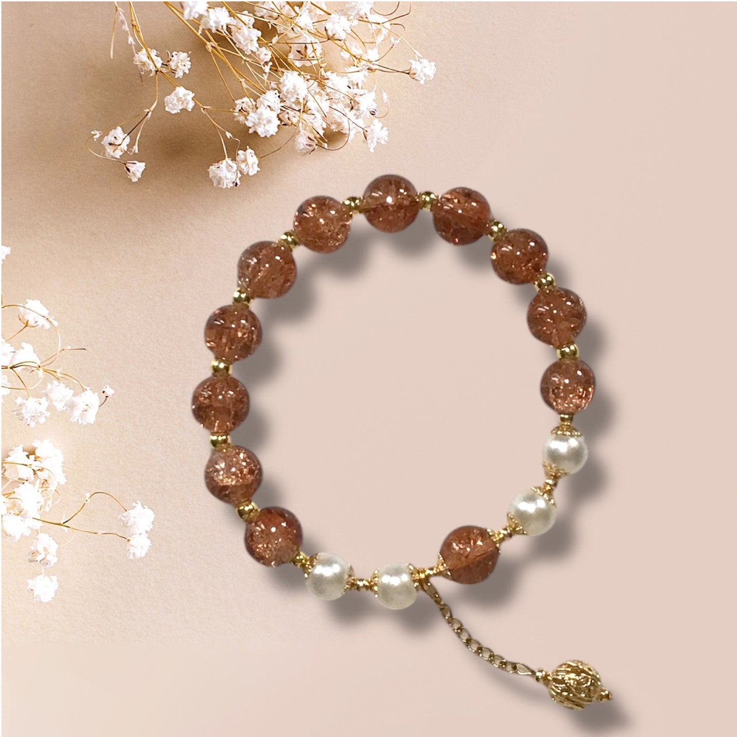 Autumn Feels. Charmayne Ice Glass Beaded Bracelet