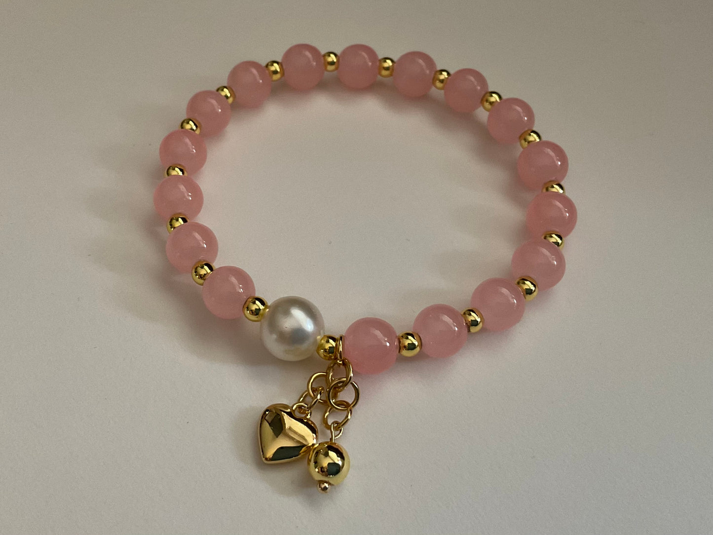 Smooth Pink. Charmayne Beaded Bracelet