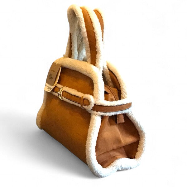 Dana. Faux Suede Cozy Handbag.